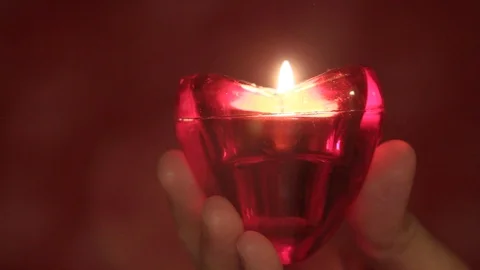 Candle-heart Stock Footage 97693923