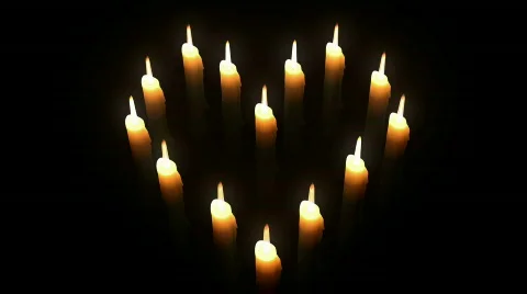 Candle Heart. Loop. CG. HD. Stockbeeldmateriaal 502563