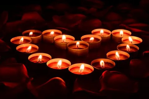 Candle heart Stock Photos
