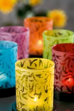 Candle home Stock Photos