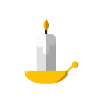 Candle icon design with white background. flat design style. vector illustration Stock Illustration