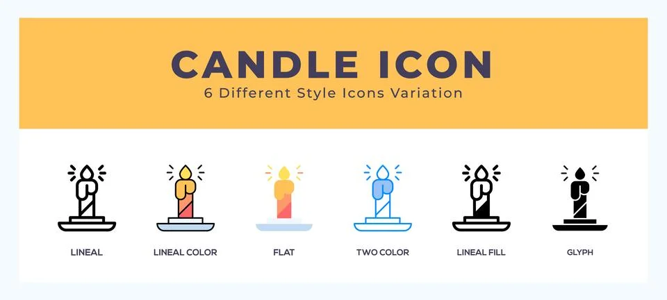 Candle icon in different style vector illustration. Stock Illustration
