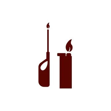 Candle icon. Flat design style eps 10. Flat illustration of candle icon Stock Illustration