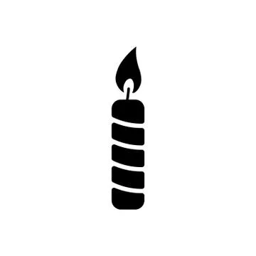 Candle icon in flat style. Candle symbol Stock Illustration