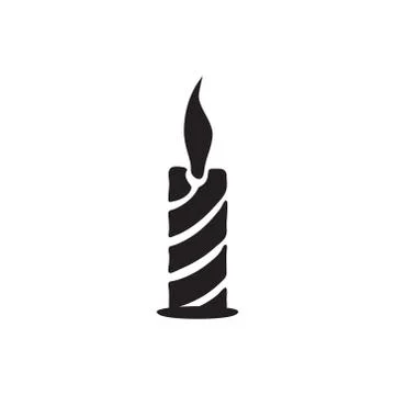 Candle Icon In Flat Style Vector For Apps, UI, Websites. Black Icon Vector Il Stock Illustration