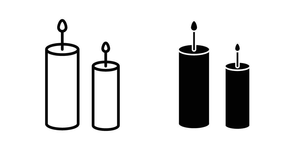 Candle icon graphic element. web icon set Stock Illustration