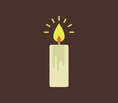 Candle icon illustrated in vector on white background Stock Illustration
