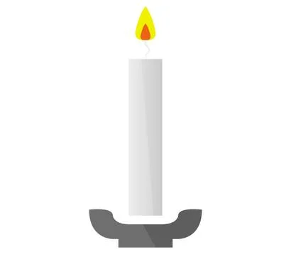 Candle icon illustrated in vector on white background Stock Illustration