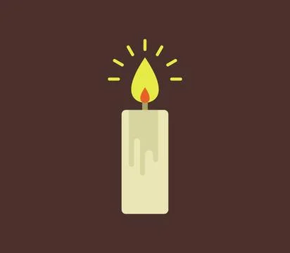 Candle icon illustrated in vector on white background candle icon illustra... Stock Photos