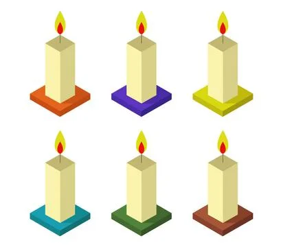Candle icon illustrated in vector on white background candle icon illustra... Stock Photos