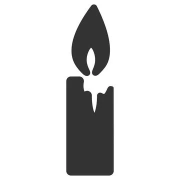 Candle icon isolated of flat style. Vector illustration. Stock Illustration