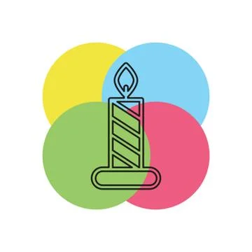 Candle icon. Logo element illustration Stock Illustration
