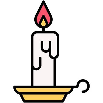 Candle icon, Passover related vector illustration Stock Illustration
