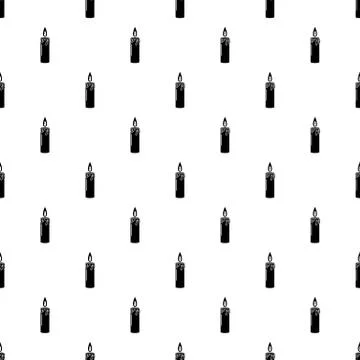 Candle icon, simple black style イラスト素材