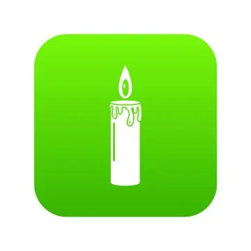 Candle icon, simple black style 스톡 일러스트