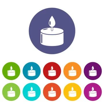 Candle icon, simple black style 스톡 일러스트