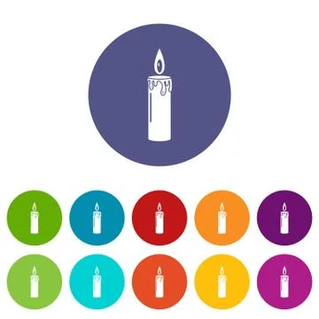 Candle icon, simple black style Stock Illustration