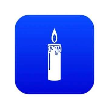 Candle icon, simple black style 스톡 일러스트