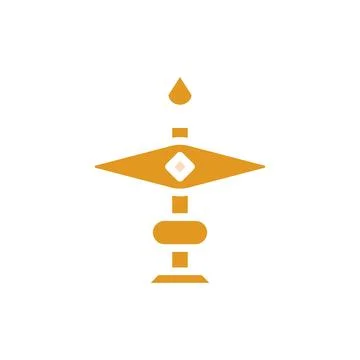 Candle icon solid orange yellow colour chinese new year symbol perfect. Illustrazione stock