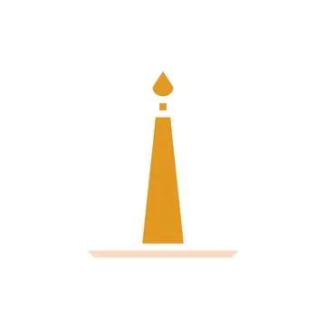 Candle icon solid orange yellow colour chinese new year symbol perfect. 스톡 일러스트