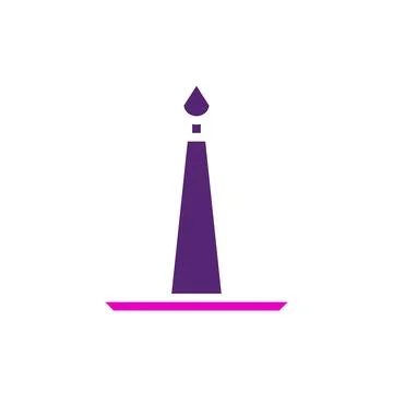 Candle icon solid purple pink colour chinese new year symbol perfect. Illustrazione stock