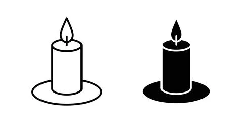 Candle icon vector art Illustrations Illustrazione stock