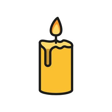 Candle icon vector basic design simple and modern Stock Illustration