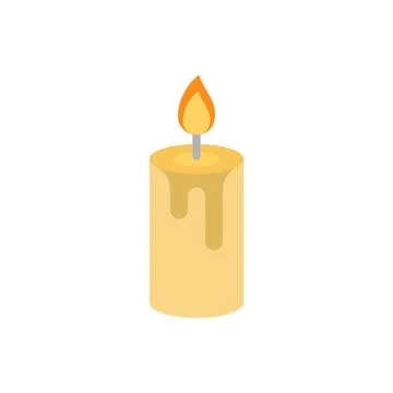 Candle icon vector basic design simple and modern Stock Illustration