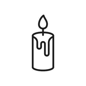 Candle icon vector basic design simple and modern Stock Illustration