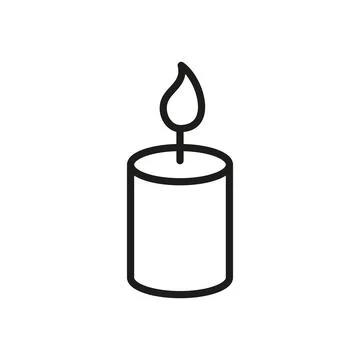 Candle icon vector basic design simple and modern Ilustração Stock