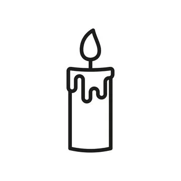 Candle icon vector basic design simple and modern Stock Illustration