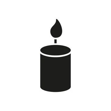 Candle icon vector basic design simple and modern Stock Illustration