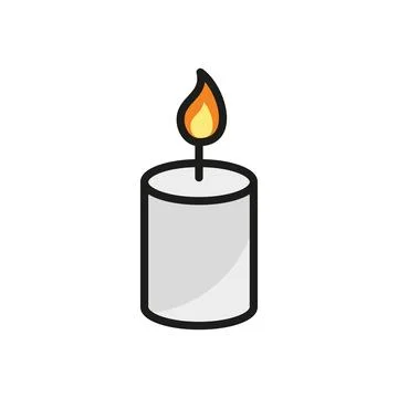 Candle icon vector basic design simple and modern 스톡 일러스트