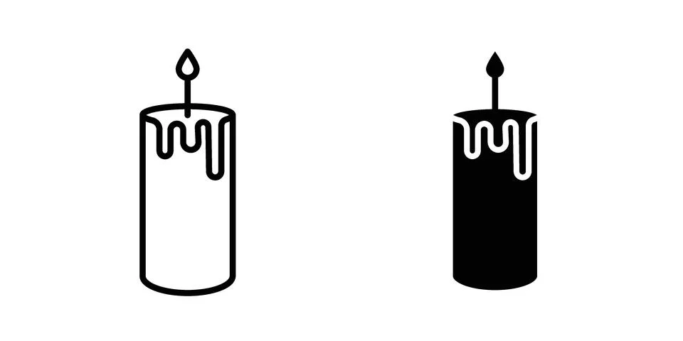 Candle icon vector design illustrations Stock Illustration
