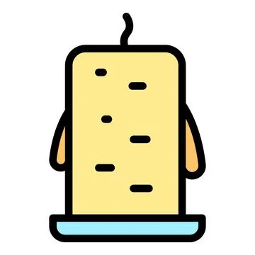 Candle icon vector flat 스톡 일러스트