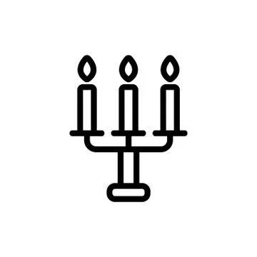 Candle icon vector. Isolated contour symbol illustration 스톡 일러스트