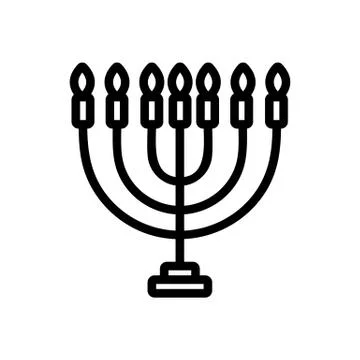 Candle icon vector. Isolated contour symbol illustration 库存插图