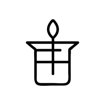 Candle icon vector. Isolated contour symbol illustration Иллюстрация
