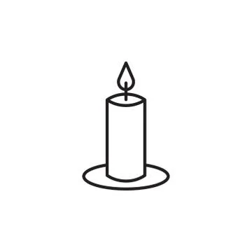 Candle icon vector on white background Stock Illustration