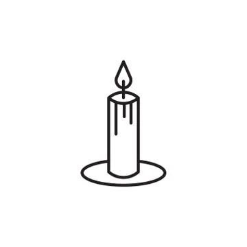 Candle icon vector on white background Stock Illustration
