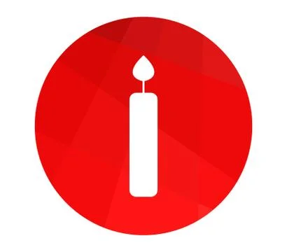 Candle icon on white background Stock Illustration