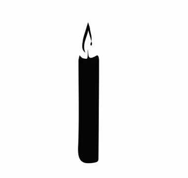 Candle icon on white background Stock Illustration