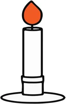 Candle icon on white background Stock Illustration