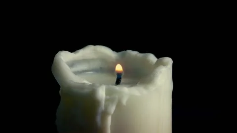 Candle Ignites By Itself Paranormal Concept Video stock 189929849