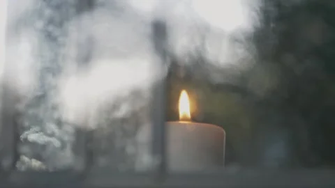 CANDLE INSIDE CHURCH Stock Footage 138480867