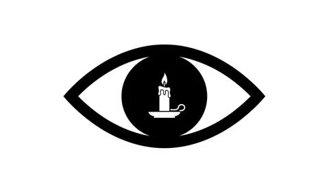 Candle inside an eye Stock Illustration