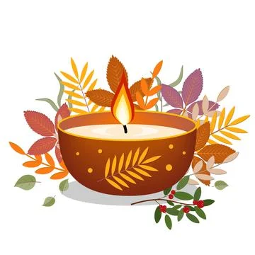 Candle isolated vector illustration on a white background Illustrazione stock