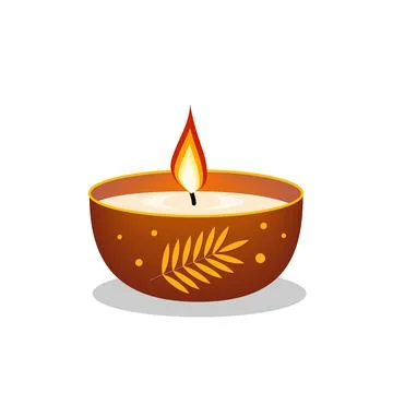 Candle isolated vector illustration on a white background Stock Illustration