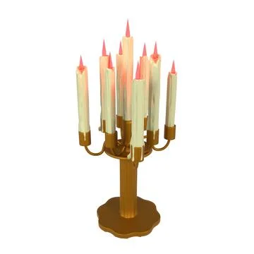 Candle isolated on white background Stock Illustration