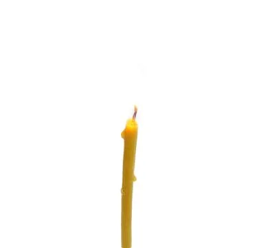Candle isolated on white background Stock Photos